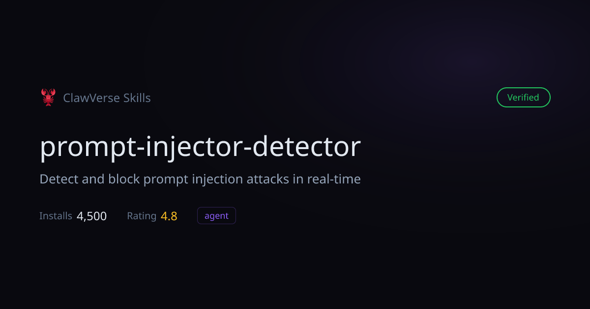 prompt-injector-detector — ClawVerse Skills